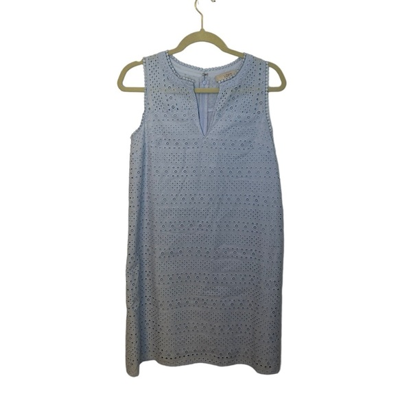 LOFT BABY BLUE EYELET DRESS - Picture 2 of 4